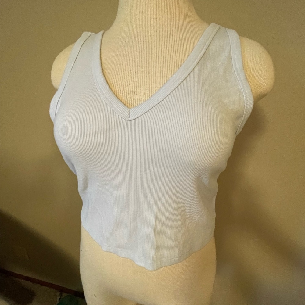 Wild Fable Cropped Tank Top - Pale Blue 1X